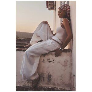 ANTHROPOLOGIE | 100% Linen High Rise Palazzo Pants | NWOT